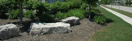 natural stones in garden